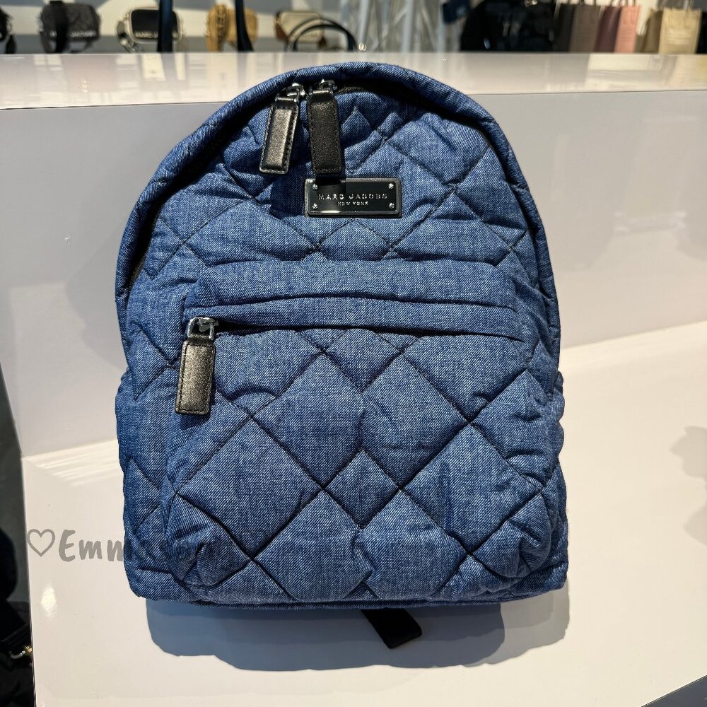 Marc Jacobs Quilted Small Backpack 4S6HBP003H02 DENIM BLUE $278